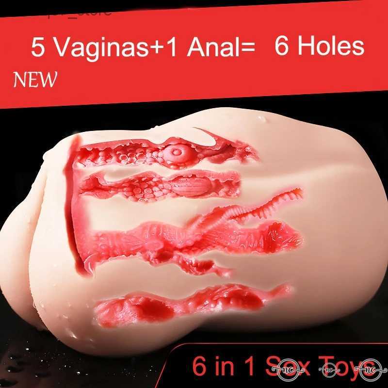 Other Massage Items 6-in-1 oral sex product real artificial silicone vaginal pocket cat mans masturbation cup oral sex toy Q240329