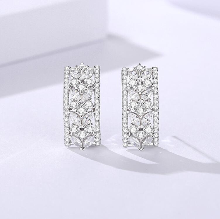 Sterg Sier Marquise Cut Topaz Party Earrings for Women