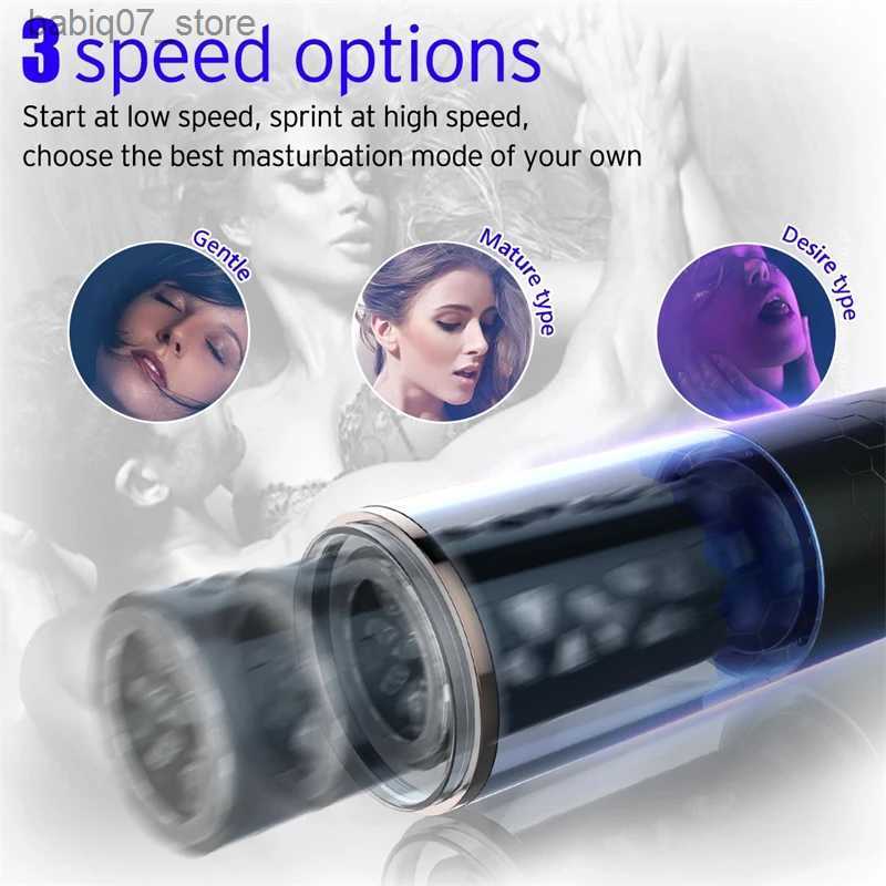 Other Massage Items Automatic Male Masturbator Cup Strong Teleic Rotating Power Masturbation Sex Toys for Man Adult Goods Q240330