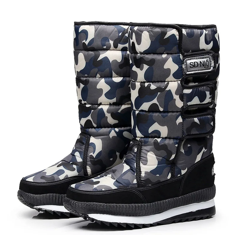 Women Boots Winter Shoes Platform Men Snow Boots Woman Plush Warm Female High Boots Plus Size Ladies Shoes Casual Waterproof