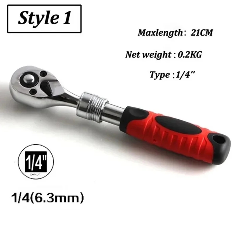 Professional Car Ratchet Wrench Hand Tools 72 Teeth Extending Telescopic Ratchets Socket Wrenches Ratcheting Repair Tool for Car Motorcycle