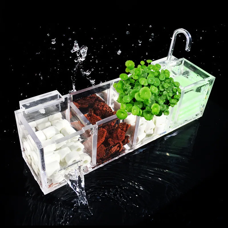 Aquarium External Filter new Box Fish Tank Filter Box without Water Pump Increase Oxygen Water 2025 Filter Mutifunctional Acrylic FA016