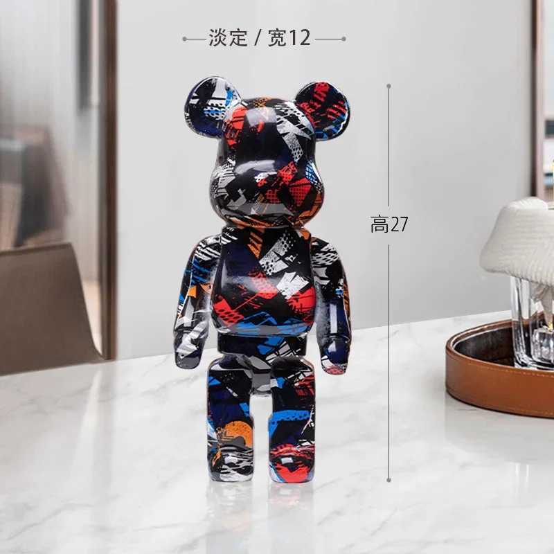 Novelty Items 400% Bear Bridge Pattern Bear Brick Action Picture Violent Bear Model Grizzly Bear Statue Decoration ToyL2403