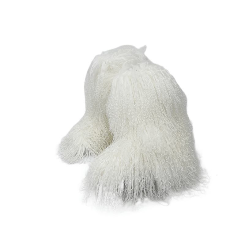 New fur integrated beach wool boots for warmth and snow boots real mongolian fur boots 230911