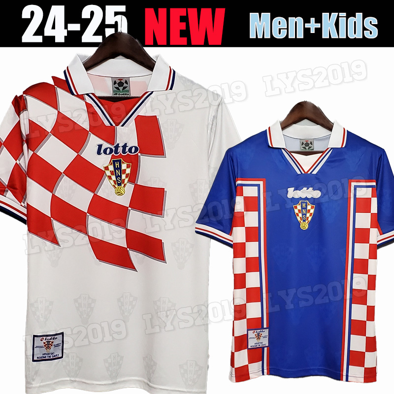 1998 2002 SUKER Retro jerseys Boban Croatia Soccer jersey vintage classic Prosinecki football shirt SOLDO STIMAC TUDOR MATO BAJIC maillot de foot 98 02