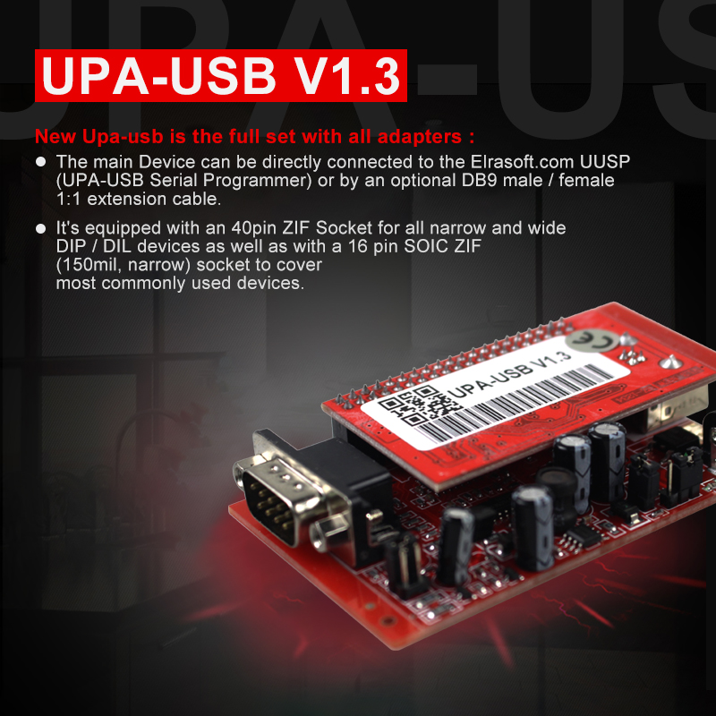 UPA USB Programmer V1.3 with full adapters 2025 ECU Chip Tunning OBD2 Main Unit UPA-USB 1.3 UPA USB new V1.3 Diagnostic Tool