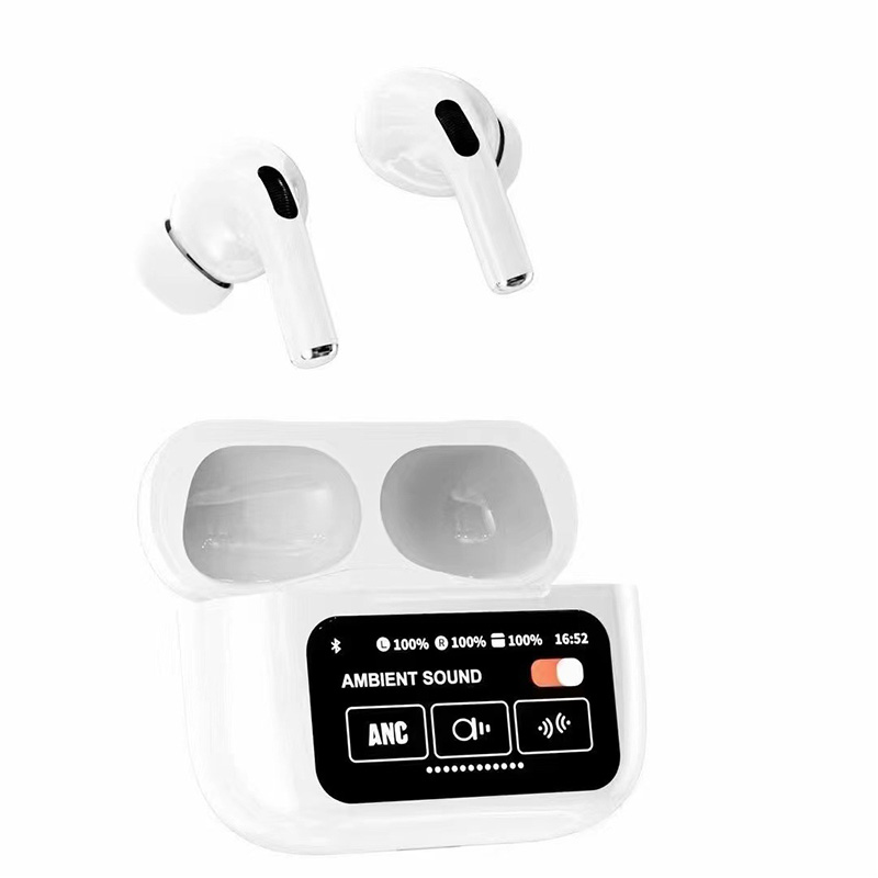 Screen Earphone A9 PRO ANC Wireless Earbuds In-Ear Noise Cancelling Headphones