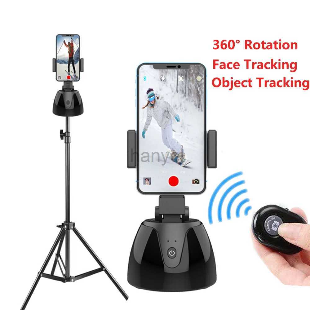 Selfie Monopods Automatic Smart Remote Selfie Stick 360 Degree Rotation Mobile Phone Holder Face Tracking Camera Tripod For Video Recording Rod 24329