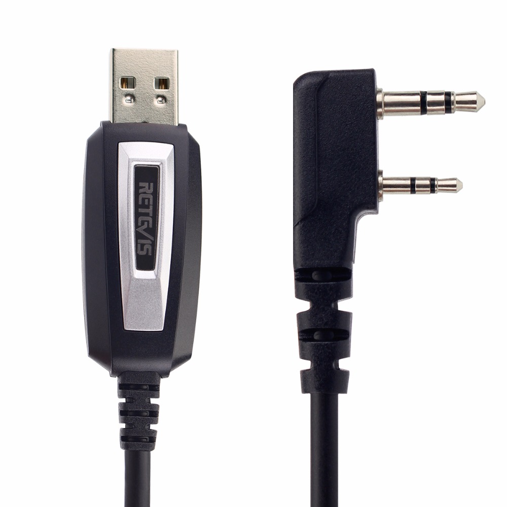 Walkie Talkie Two-pin USB Programming Cable For Kenwood Baofeng UV-5R UV-82 RETEVIS H777 RT22 RT15 RT81 For Win XP/7/8 System