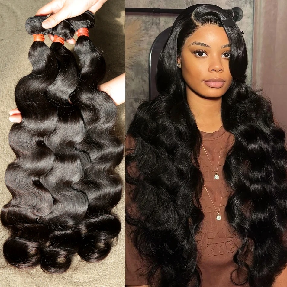 28 30 32 40 Inch Brazilian Body Wave Human Hair Bundles Remy Hair Water Wavy Bundles Weaves Deals Wholesale Tissage