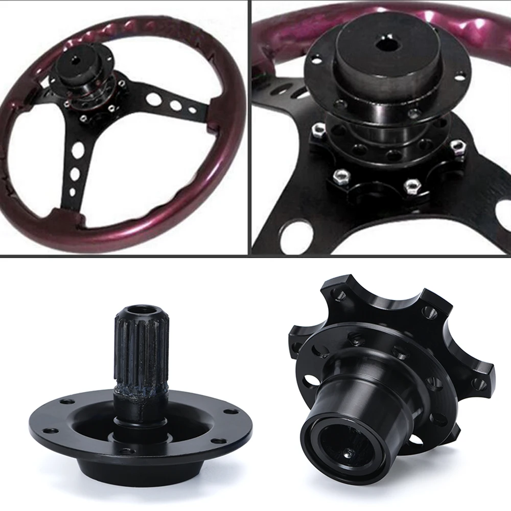 PQY - 2025 Universal Steering Wheel Quick Release Hub Kit Wheel Hub Adapter For 6 hole Steering Wheel new Hub PQY3859
