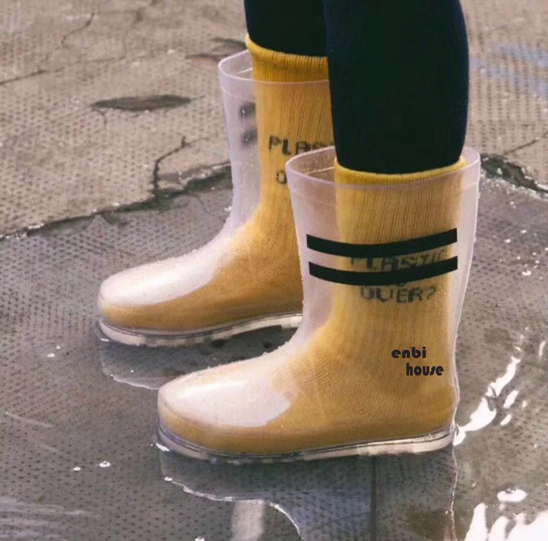 Kids Boy Girl Rain Boots Spring Baby 2025 new Girls Transparent rubber Rainboots Children Rubber Shoes Toddler Boys Jelly shoes