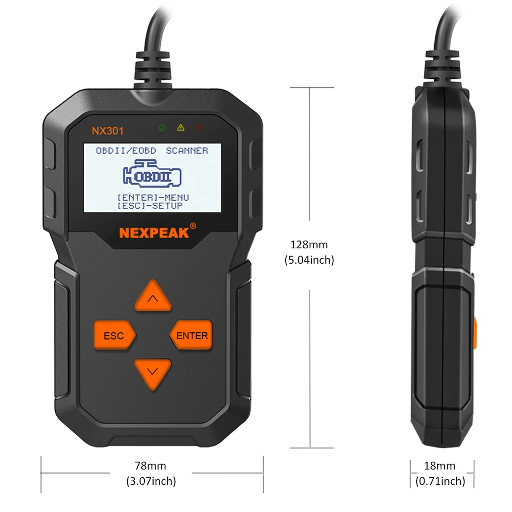 NX301 OBDII Universal Auto Car Diagnostic Tool Scannner Code Reader 2025 Diagnostic Scanner Tool OBD2 Tool Better new than ELM327 AD310