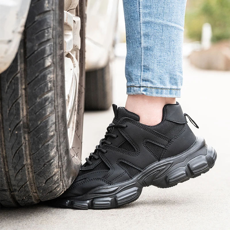 New Women Safety Shoes Anti-smash Anti-puncture Work Shoes Breathable Lightweight new Work Sneakers Indestructible Women 2025 Shoes Boots