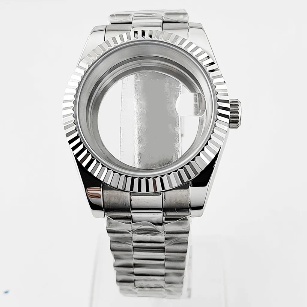 36mm 39mm Watch Case With Strap Sapphire Glass For NH35 NH36 ETA2824 PT5000 ST2130 Miyota8215 8205 821a ETA2836 Automatic