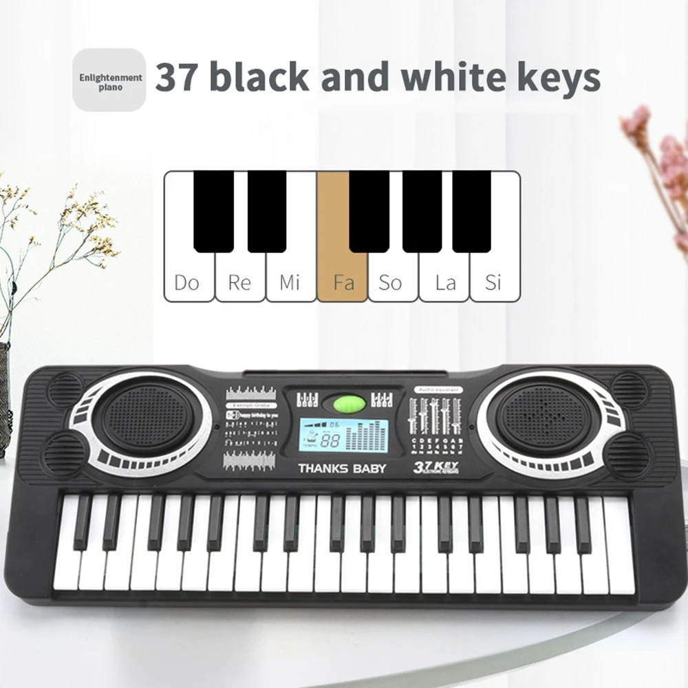 37 Key Electronic Keyboard Piano Beginners Musical Instrument Toys Children Educational Toys for Kids Boys Girls Birthday Gifts