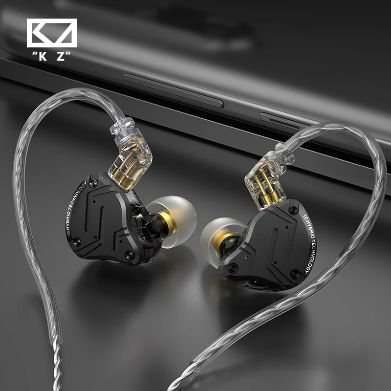 KZ ZS10 PRO X 1DD+4BA Wired Best In Ear HIFI IEMs Earphone 10mm Upgraded Hybrid Driver Monitor with 0.75mm 2Pin Detachable Cable