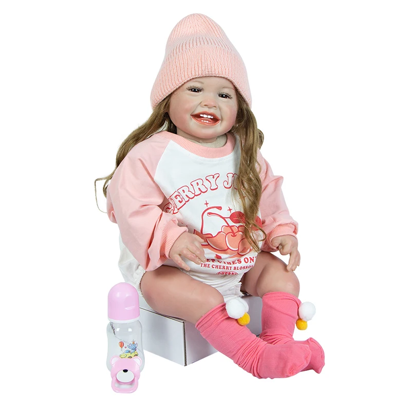24 Inch Reborn Dolls 60 cm Cloth Body 2025 Realistic Lovely Girl Baby Mila Doll For Sale Doll new Kid Birthday Xmas Gifts