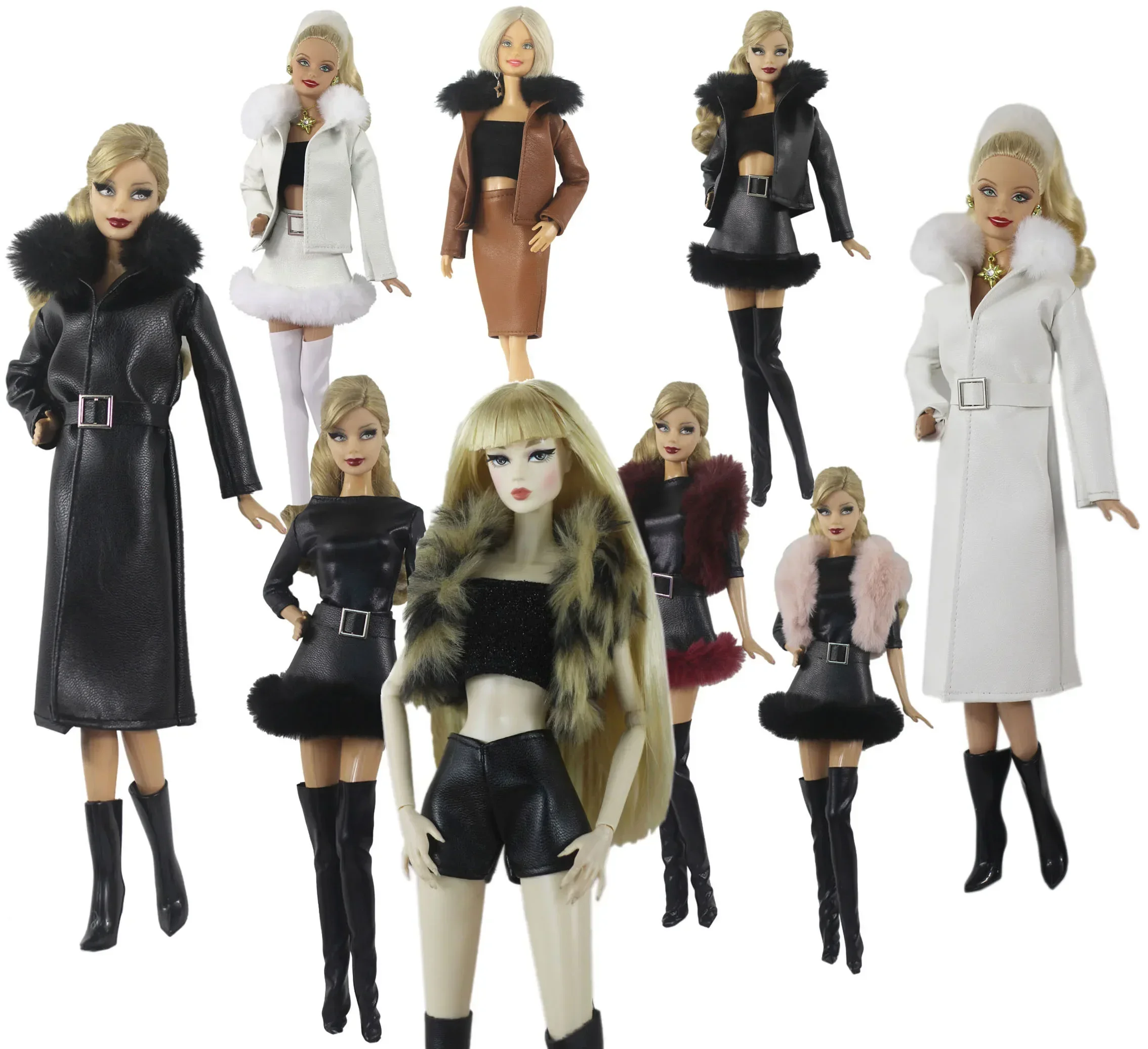 Handmade 2025 BABI CLOTHES Leather Fur Clothes Outfit for 11.5 new inch 30cm Doll bjd clothes Many Style Gifts for doll accessories