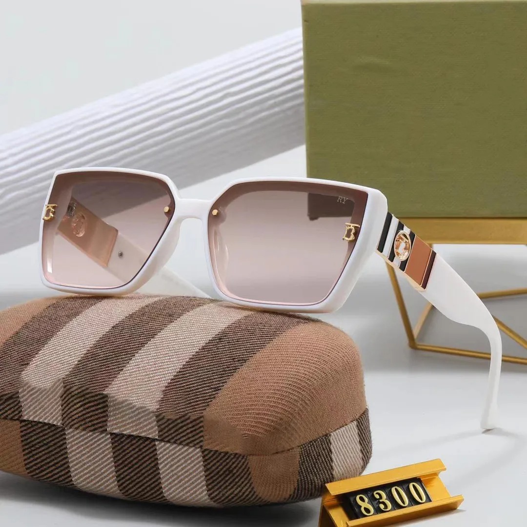 Designers Letter B leg sunglasses Striped patchwork sunglasses for women men Polarized Trend luxury UV resistant sun glass Casual Versatile eyeglasses with box