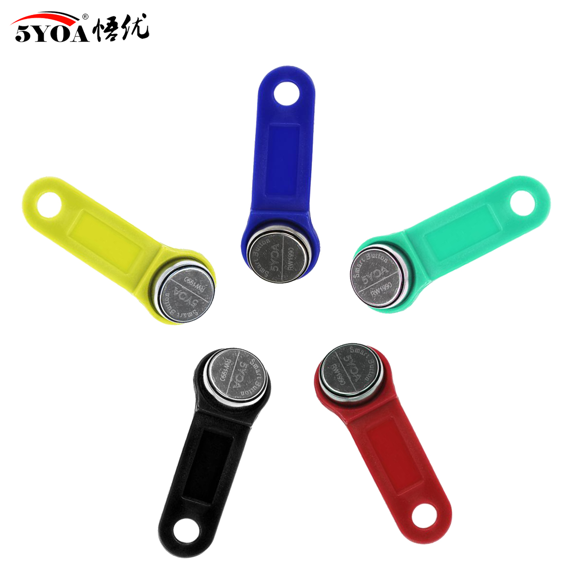 100pcs/Lot RW1990 Key Rewritable RFID Tag Sauna Can Copy Can Change Code RW1990 Touch Memory Key Compatible RW1990 iButton