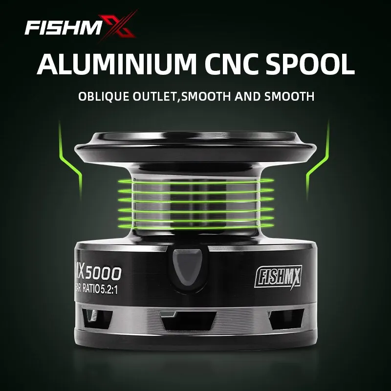 Fishmx Fishing Reel Full Metal Spool Grip Saltwater Freshwater Suitable For Any Fish Species Fishing Line Spinning Reel