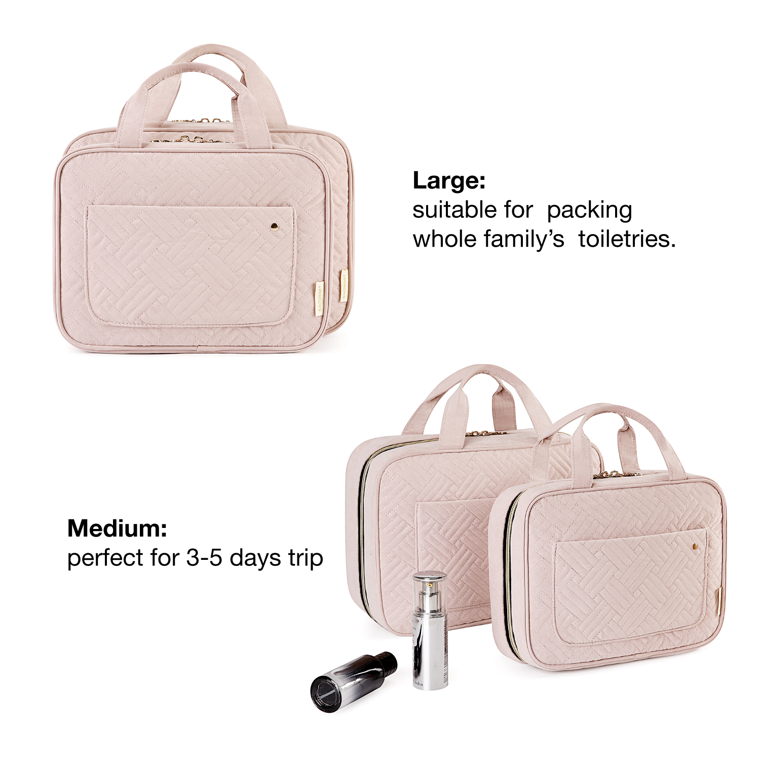 BAGSMART Travel Organizer Hanging new Toiletry Bag Men Bathroom Large 2025 Portable Storage Box Waterproof Cosmetic Case For Makeup Women
