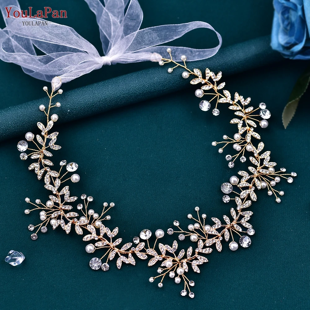 TOPQUEEN Wedding Tiara Bride Headpieces Party new Hair 2025 Jewelry Rhinestone Headbands for Woman Wedding Bridal Hair Accessories