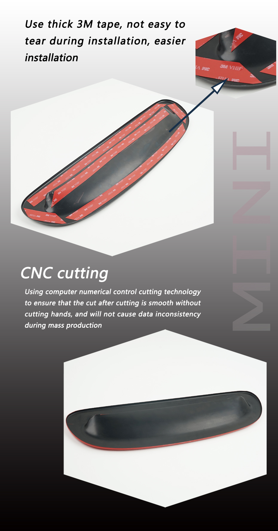 For Mini Cooper S JCW F54 F55 F56 F57 Black Front Engine Hood Bonnet Vent Scoop Air Outlet Cover Trim Exterior Accessories