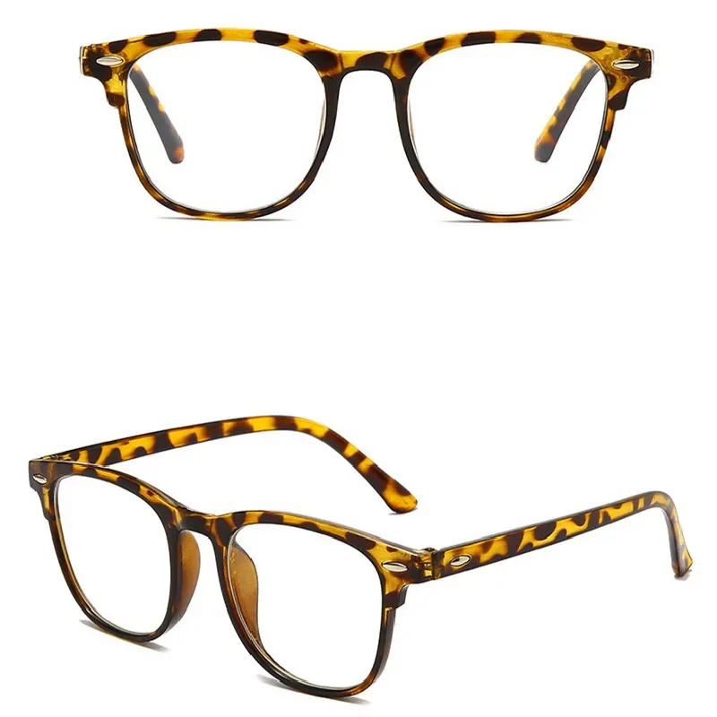 Luxury Anti Blue Light Computer Myopia Glasses Women Men Ultralight Clear Round Nearsighted Eyeglasses Diopters 0 To -6.0