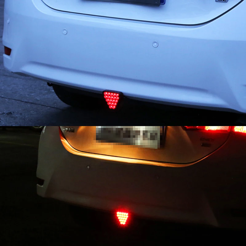 F1 Style Strobe Led Brake Pilot Lights Rear Tail Lights Flash Auto Warning Reverse Stop Safety Lamps DRL 12V For Car Motorcycle