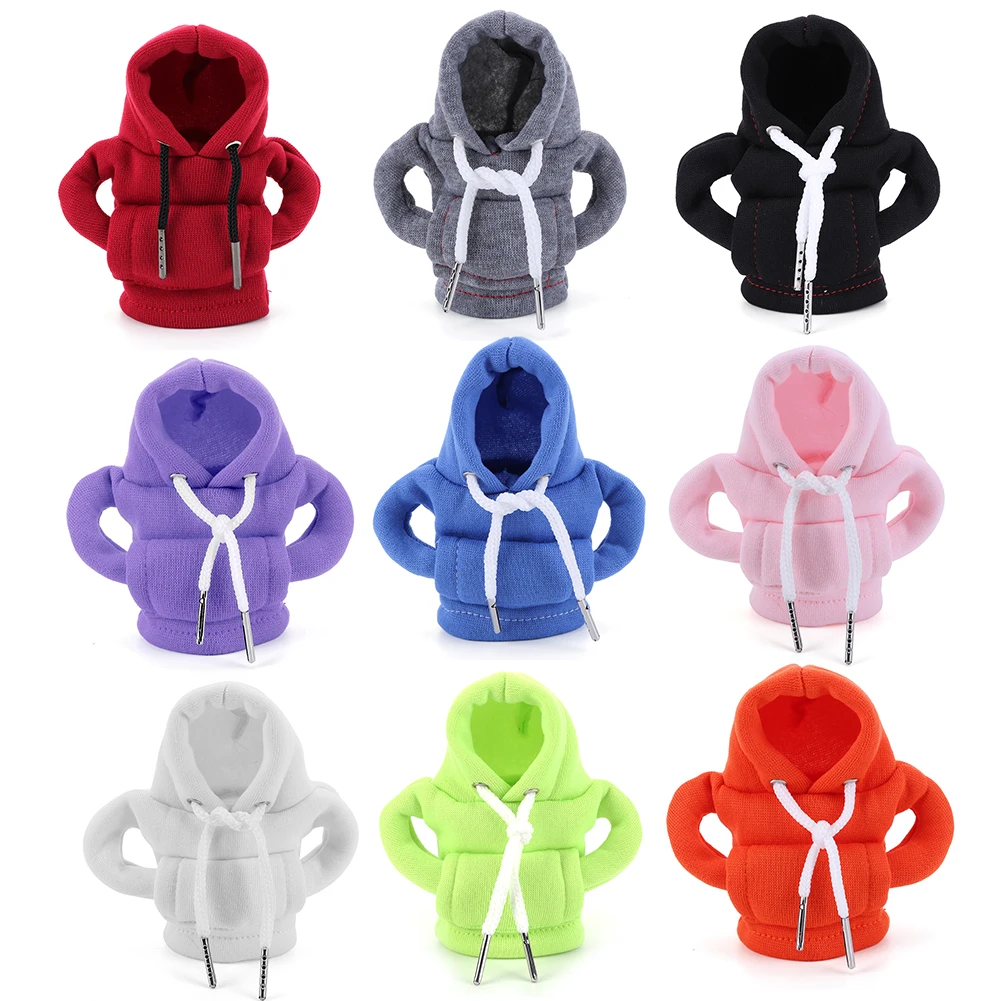 3-1pcs Manual Handle Sweatshirt Change Lever Gearshift Hoodie Car Gear Shift Knob Cover