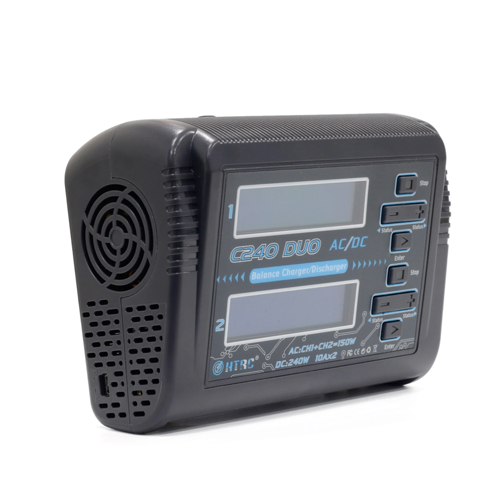 HTRC C240 DUO Lipo Balance Charger for 1-6S LiPo/Li-ion/Life 1-15S NiCd/NiMH Dual Channel AC 150W DC 240W C240 C150 RC Charger
