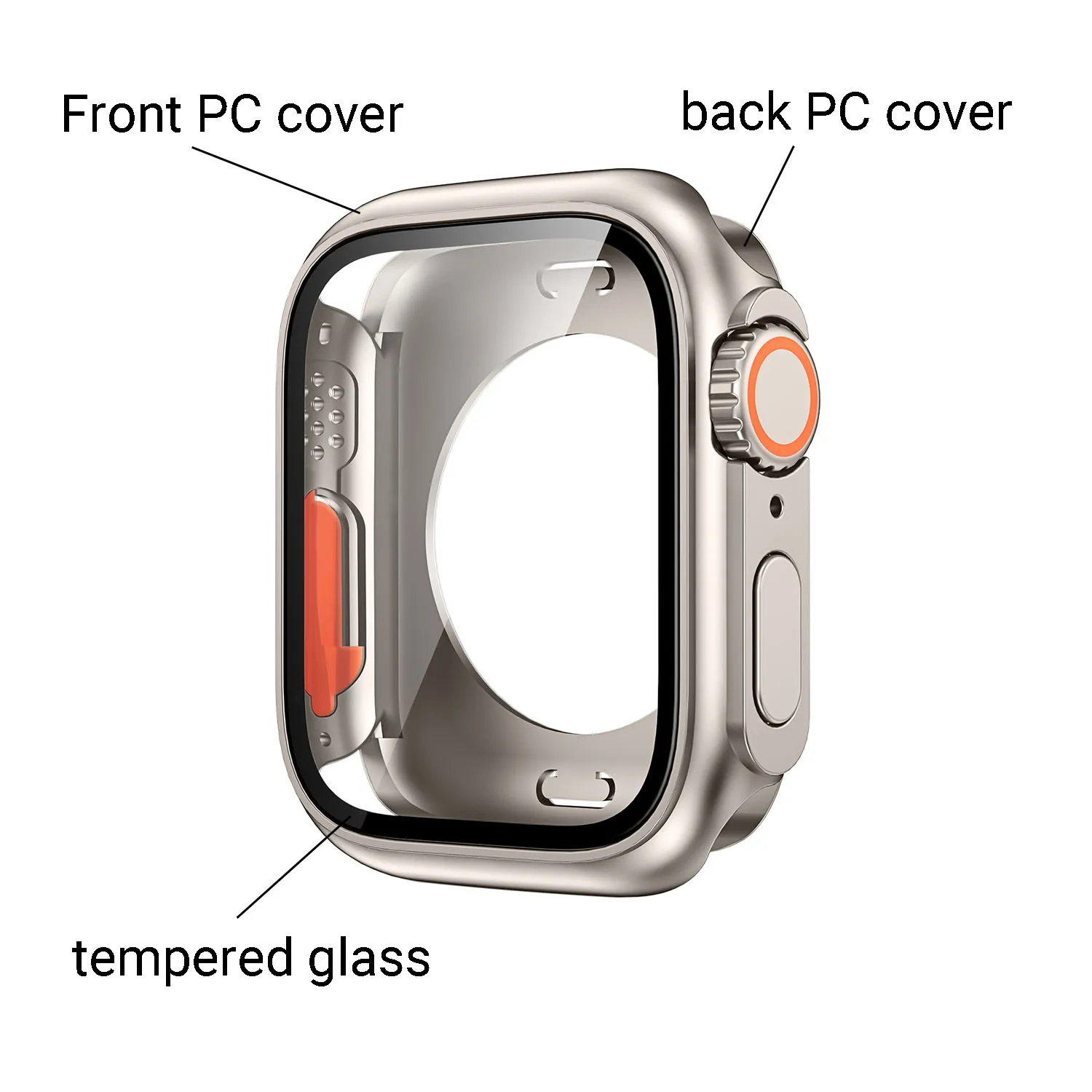 Silicone strap+case For Apple Watch Case 44mm 45mm 41mm 40mm Tempered Glass Cover Change to Ultra For iWatch Series 8 7 SE 6 5 3