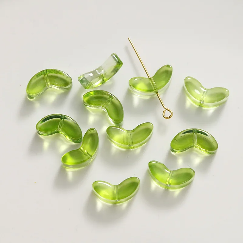 50pcs/Lot 9mm new Tulips Flower Lampwork Beads Multicolor Glass Flora Beads 2025 Multicolor Loose Beads For DIY Bracelets Jewelry Making