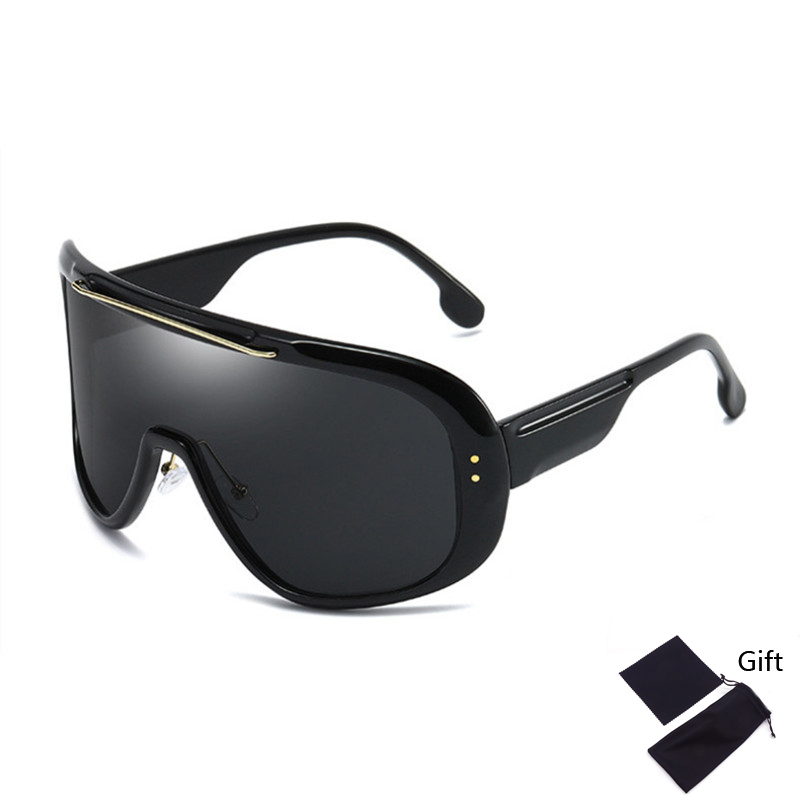 Emosnia Oversized Classic Men Sunglasses Women One Piece Brand Design Windproof Sun Glasses Sports Shield Big Frame Male UV400