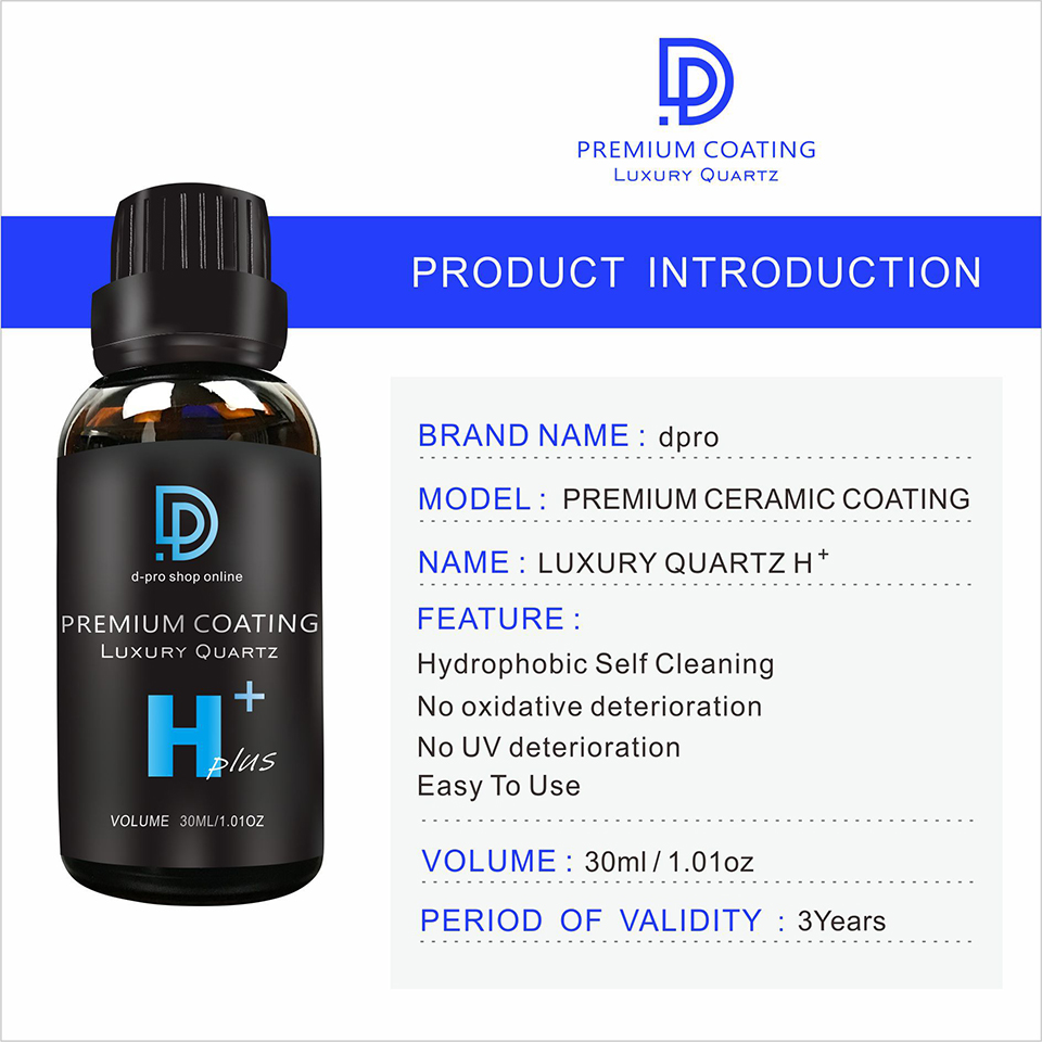 Dpro Ceramic Car Coating 9H Liquid Glass Nano Ceramics Car Detailing Paint Care Waterproof Hydrophobic Anti-scratch Polish Kit