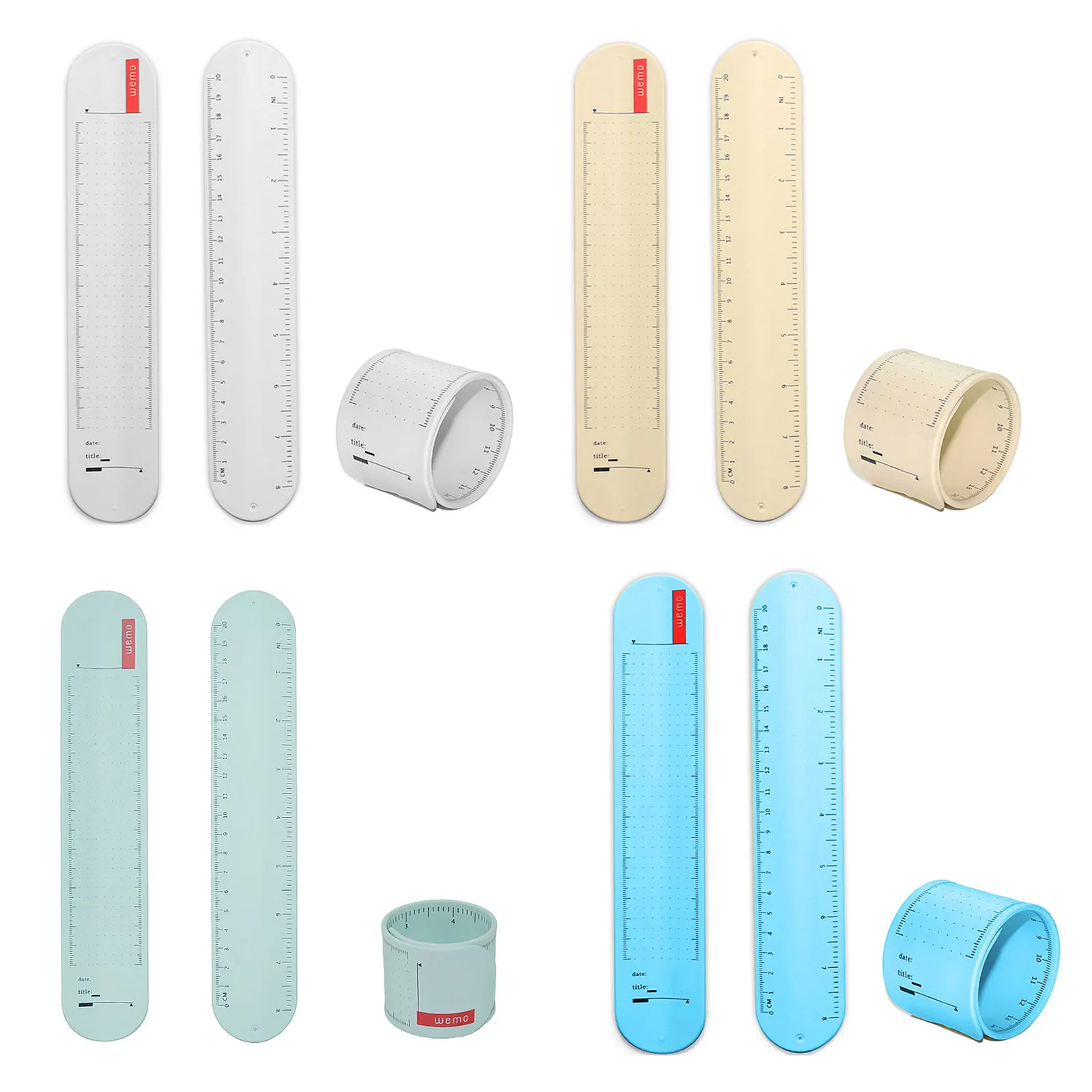 Silicone Student Note Wrist Band Wearable 2025 new Writeable Pocket To-do List Wrist Strap Reusable Erasable with Scale for Kids Adults