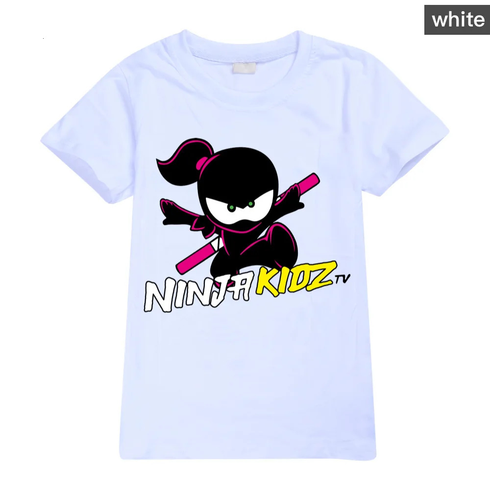 Fashion baby NINJA KIDZ Kids Clothes Summer Boys Fashion Short Sleeve TShirt boys graphic tee Baby Girls Tops Children clothes y250607OL4H