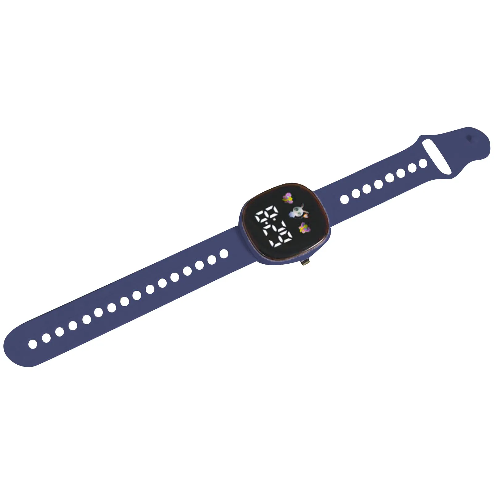 Student Children Display Time Year Touch Screen Solid Acrylic Material Digital Watch Cute Alien Pattern Digital Watch For Kids