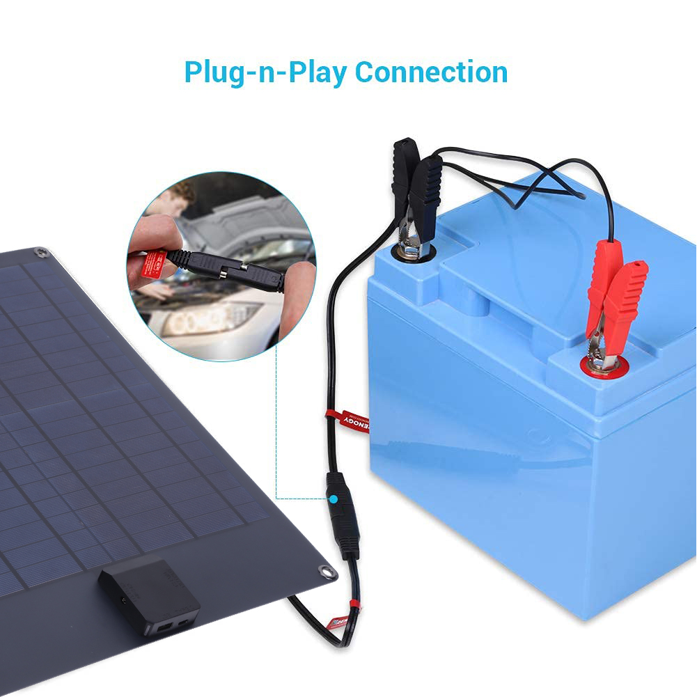 Flexible Solar Charging Panel 20W Outdoor Phone Charger 5V USB+Type C+18V DC5521 Waterproof for Car RV Cell Phone