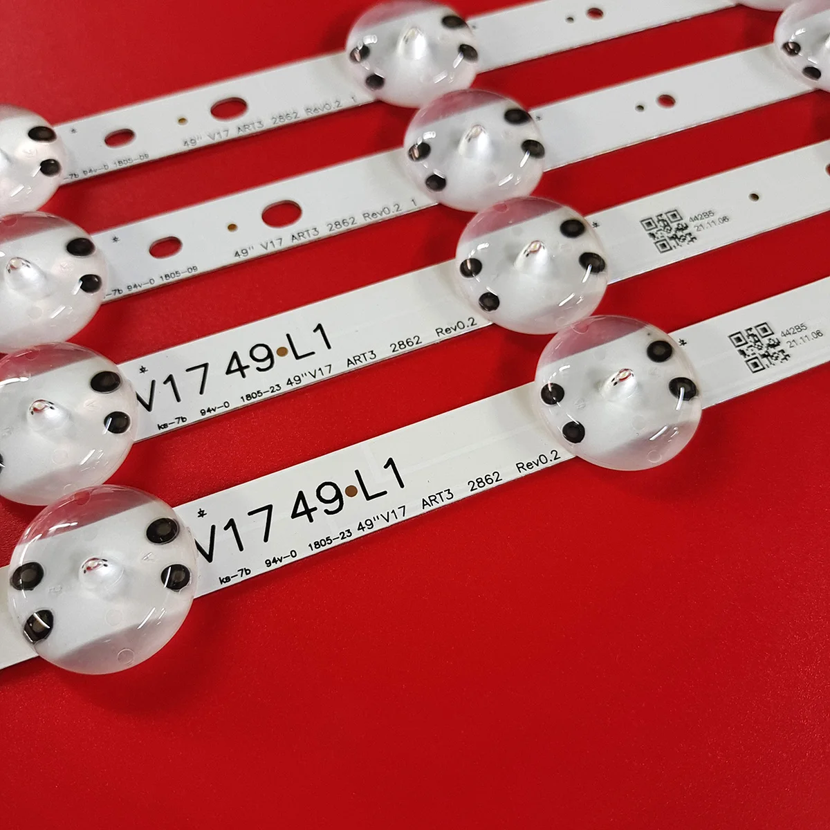 4Pcs/1Set LED Backlight Strips for LG 49" TV V17 ART3 2862 REV0.2 6916L-2862A 6916L-2863A 49UJ6565 49UJ651V 49UJ670V 49UJ701V