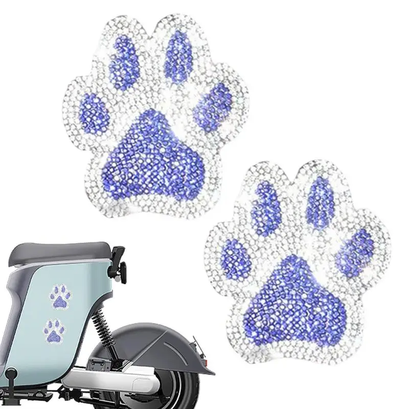 New Crystal new Dog Paw Print 2025 Car Stickers Bling Rhinestone Paw Decals Car Window Decor Sticker Auto Exterior Decor Car Accessories