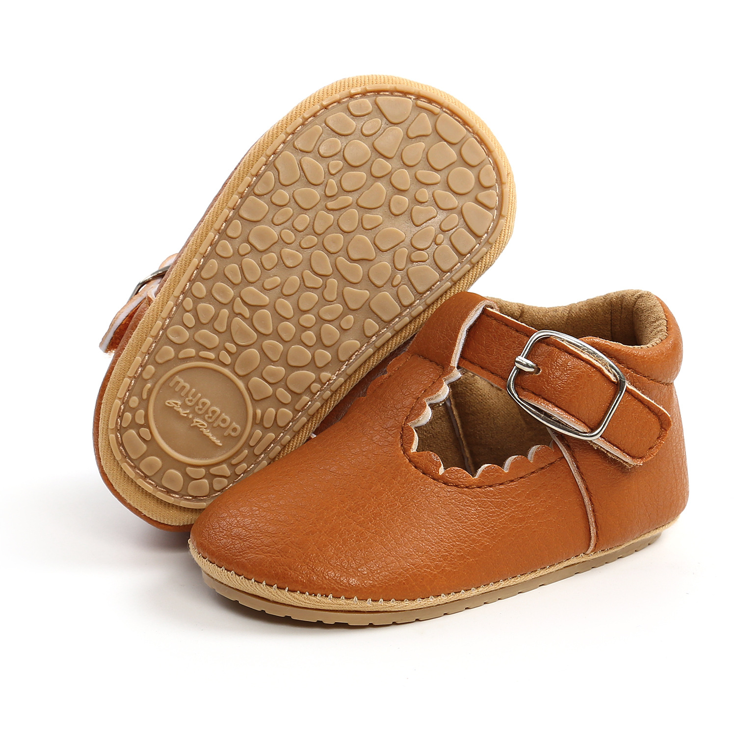 KIDSUN Newborn Baby Shoes new Stripe PU Leather Boy Girl Shoes Toddler Rubber Sole Anti-slip First 2025 Walkers Infant Moccasins
