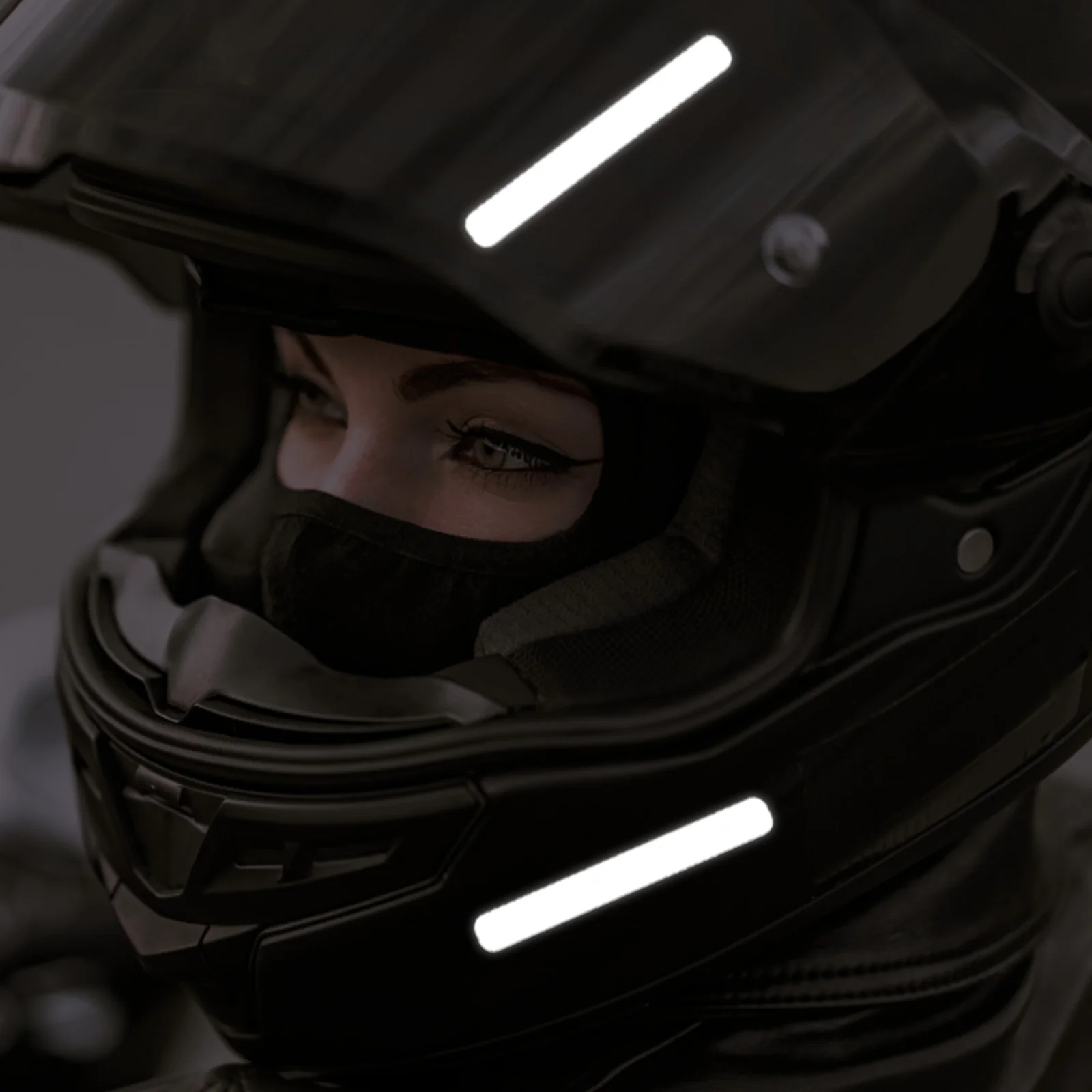 Invisible Reflective Stickers Safety Decals Black Vinyl Moterbike Motorcycle Adhesive Tape Motorcycles
