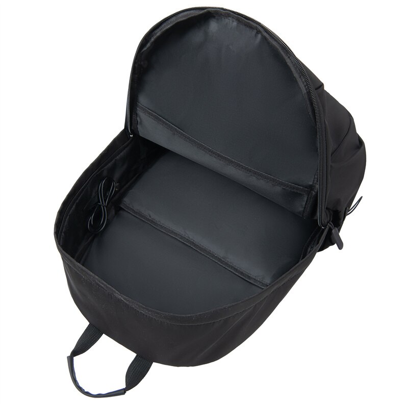 Men And Women Universal Classic Versatile Solid Color Student Backpack Large Capacity Shoulder Bag