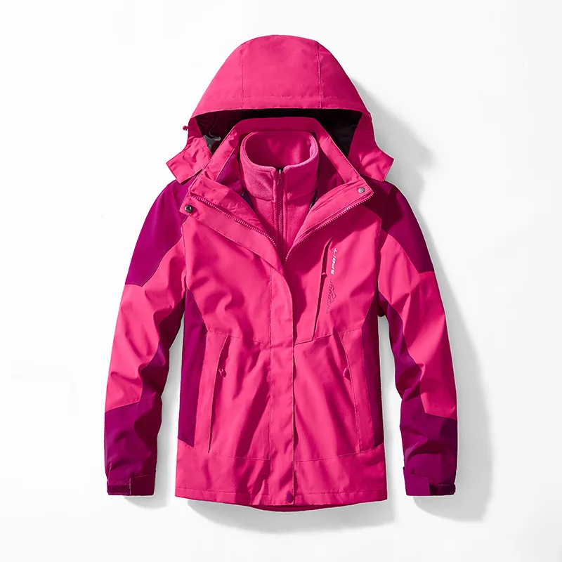 Unisex Two-pieces Sets 3 in 1 2025 Parkas Jackets Male New Arrived Winter Men Outdoor Jacket Waterproof new Hiking Coat Windbreaker Coat