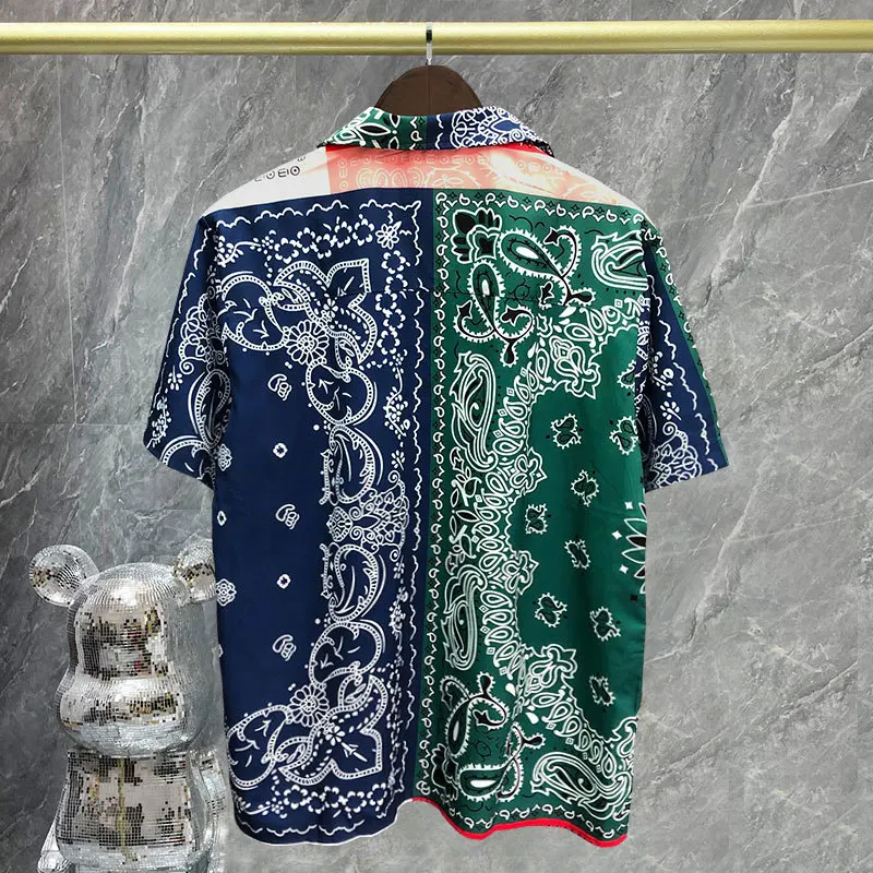 Vintage Ethnic Cashew Flower new Patchwork Print Men Hawaiian Shirts Streetwear Summer Beach 2025 Shirt Hip Hop Casual Holiday Tops