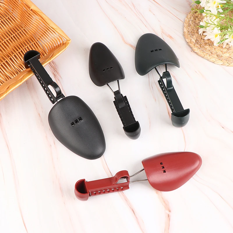 High new Quality 1 2025 Pair Plastic Shoe Tree Shaper Shapes Stretcher Adjustable For Women Men Unisex Black Red