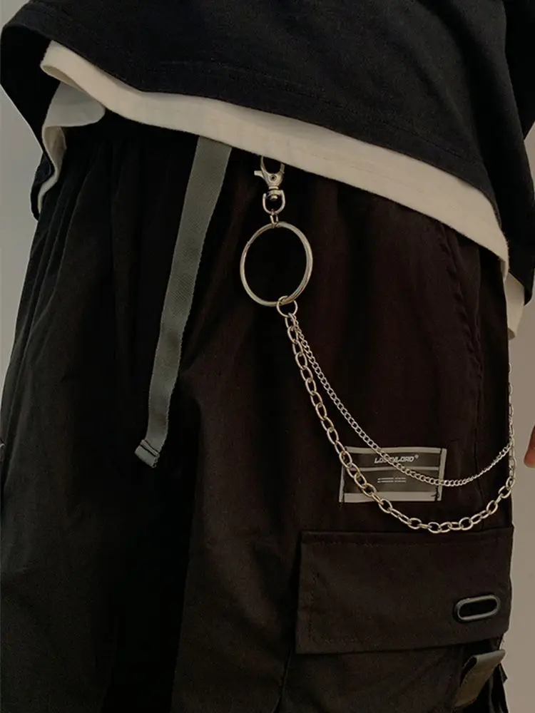 2023 new metal punk style chain belt men's pants chain hundred with hip hop jk Korean pants belt female cool ins new wave gift